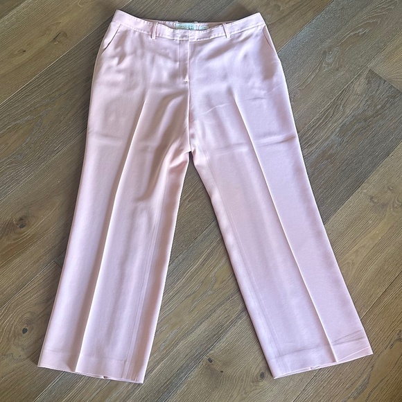 Lafayette 148 New York Gates Full Leg Trouser Pant in Pink Dust - Picture 4 of 14